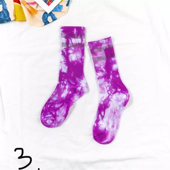 Tie dye cotton tube socks (1 pair- pick a color) - Picture 7 of 16